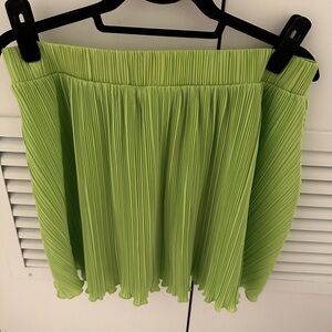 Green plisse Future Collective skirt